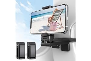 2-Pack Airplane Phone Holder - Universal Flight Essentials, 360 Degree Handsfree Phone Stand for Desk/Tray Table, Must Haves 