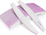 BLESWIN Professional Nail Files 12 Pack Double Sided 100/180 Grit