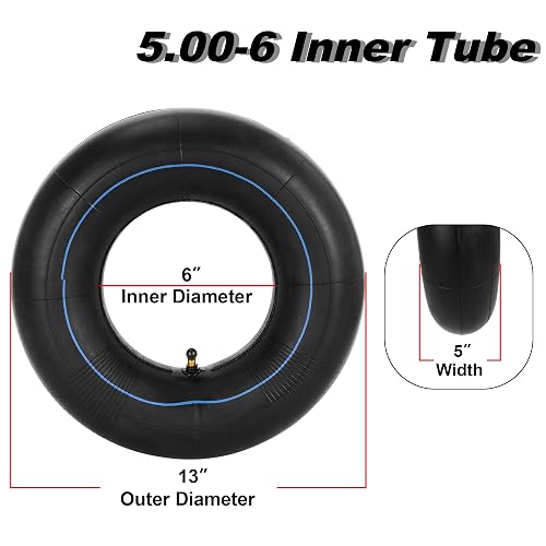 2-Pack 3.50-8 Inner Tubes - Heavy Duty Butyl Rubber For Wheelbarrows, Lawn Mowers, Trailers