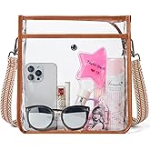 Bluome Clear Bag for Stadium Events 12 x6 x12, Clear Crossbody Purses for Women Concerts Stadium Approved Work Beach