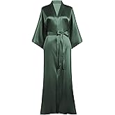PRODESIGN Satin Kimono Robe Women Long Silky Kimono Bathrobe Sleepwear Wedding Bridesmaid Robe