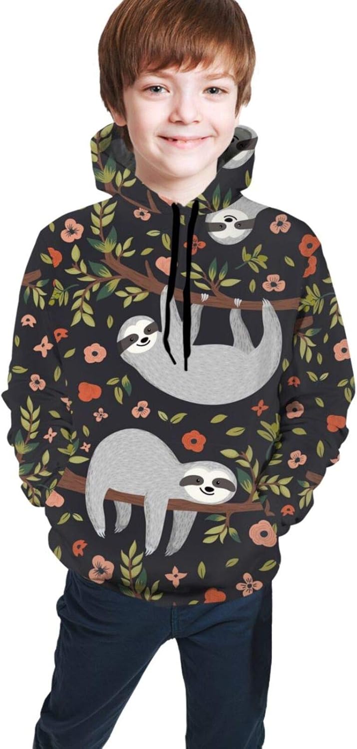 Amazon.com: Adorable Sloth Children'S Hoodies 3d Print Unisex Pullover 