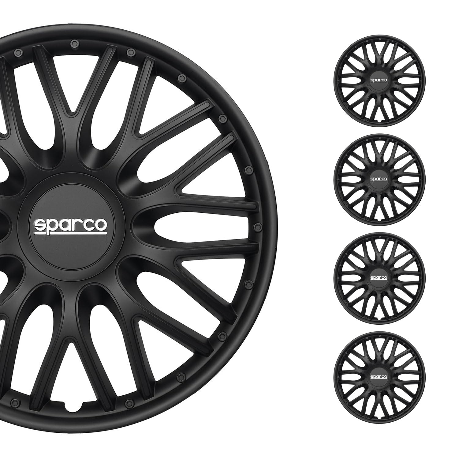 Sparco CORSA 1 Wheel Trims Roma Black 14 Inches