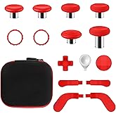 15 in 1 Accessories for Xbox Elite Wireless Controller Series 2,Metal Thumbsticks Replacement Set with 4 Paddles,2 D-pad and Repair Tools for Xbox Elite Series 2 Core Controller(Red)