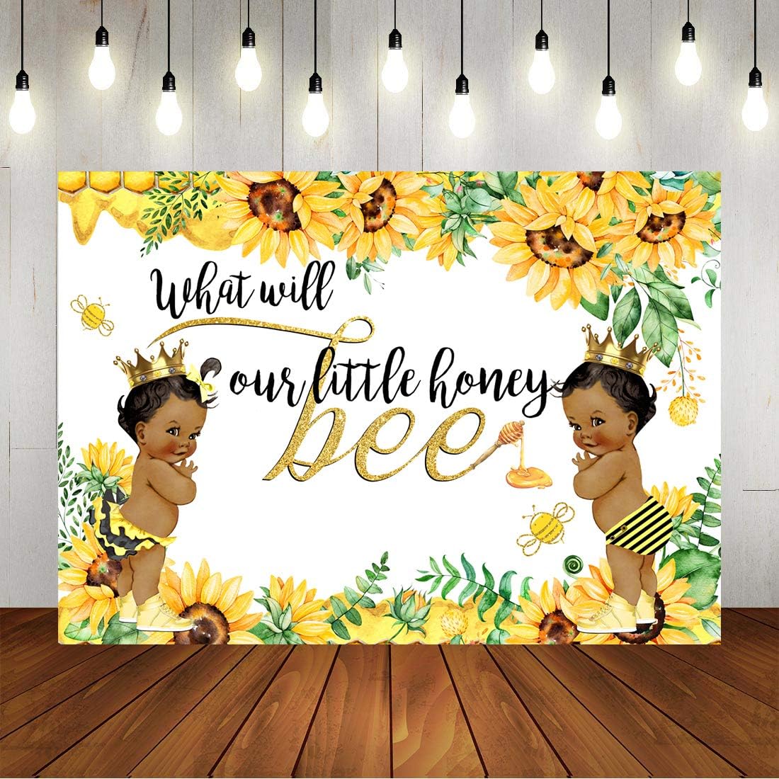 What Will Little Honey Bee Backdrop Gender Reveal Party