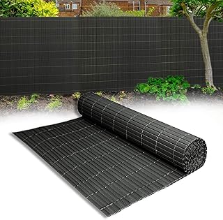 Aufun Sichtschutzmatte PVC 180x500cm - Sichtschutzzaun Anthrazit Windschutz fur Garten Balkon und Terrasse (180x500cm,Anthrazit)