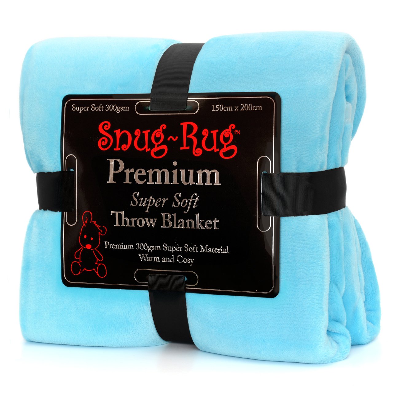 Snug Rug Premium Super Soft Fleece Throw Blanket, Scuba Blue 150 x