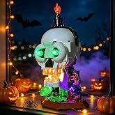 LED Light kit Compatible with Lego 40883 Halloween Skull Candle | DIY Halloween Decoration LED Lights, Spooky Atmosphere Lighting Accessory, USB Powered, Model Not Included