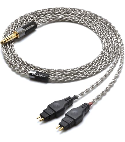 Amazon.com: 6N Single Crystal Silver Headphone Cable for Dan Clark