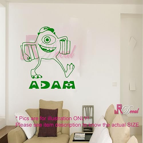 Mike Monster Inc Uni Personalized Wall Art Sticker Decal Mural