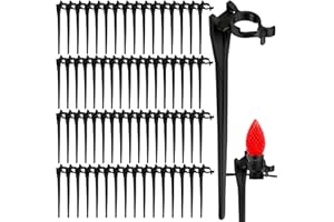 Augshy 48 Pack Christmas Light Stakes, 7.5 inch Yard Lawn Holiday Light Ground Stakes for C7 C9 Outside String Lights Universal Outdoor Light Holders for Christmas Decoration Garden Lawn Path Black