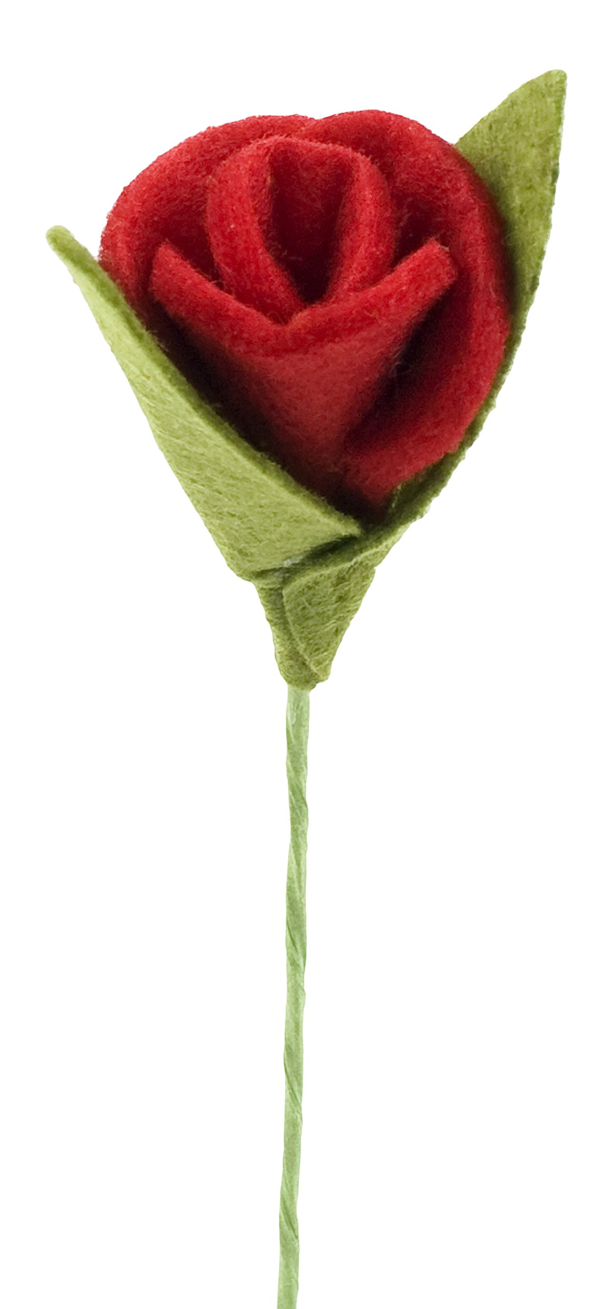 Mopec Red Felt Rose box, 3 x 3 x 12.5cm, 12 units
