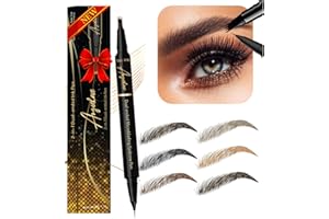 ANGIEHAIE Eyebrow Pencil (Soft Brown) Dual-Ended Microblading Eyebrow Pen- Brow Pencil 2-in-1 Waterproof and Long Lasting Eye Brow Pencils for Women, Eyebrow Makeup for Natural and Hair-Like Effect Brows