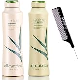 All-Nutrient RESTORE Shampoo &amp; Conditioner DUO SET, Repairs Dry-Damaged Hair (w/Sleek Comb) UV+ Color Protection, 100% Vegan (12 oz + 12 oz DUO KIT)