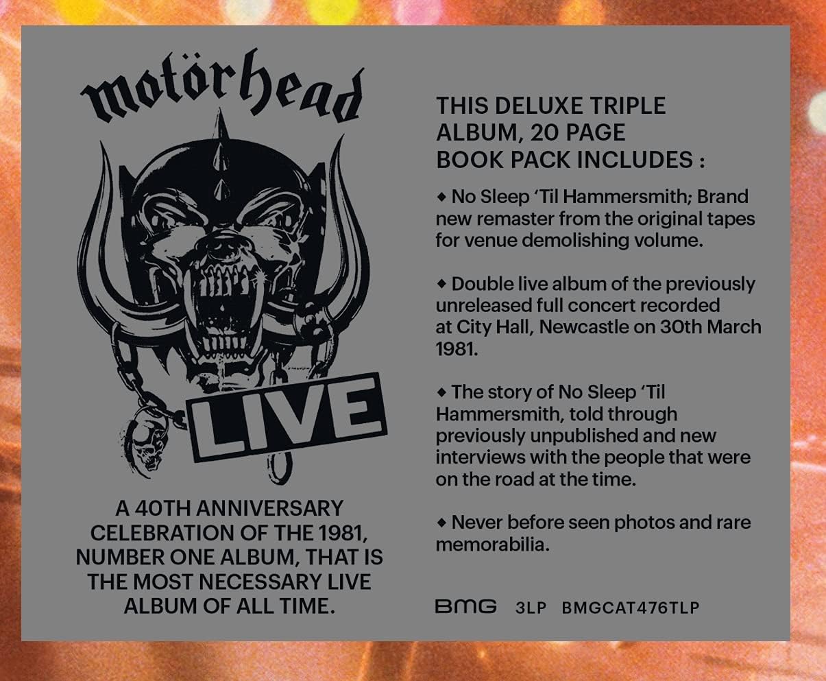 Amazon No Sleep Til Hammersmith 40th Anniversary Deluxe Edition 3lp Vinyl Analog Motorhead 輸入盤 ミュージック