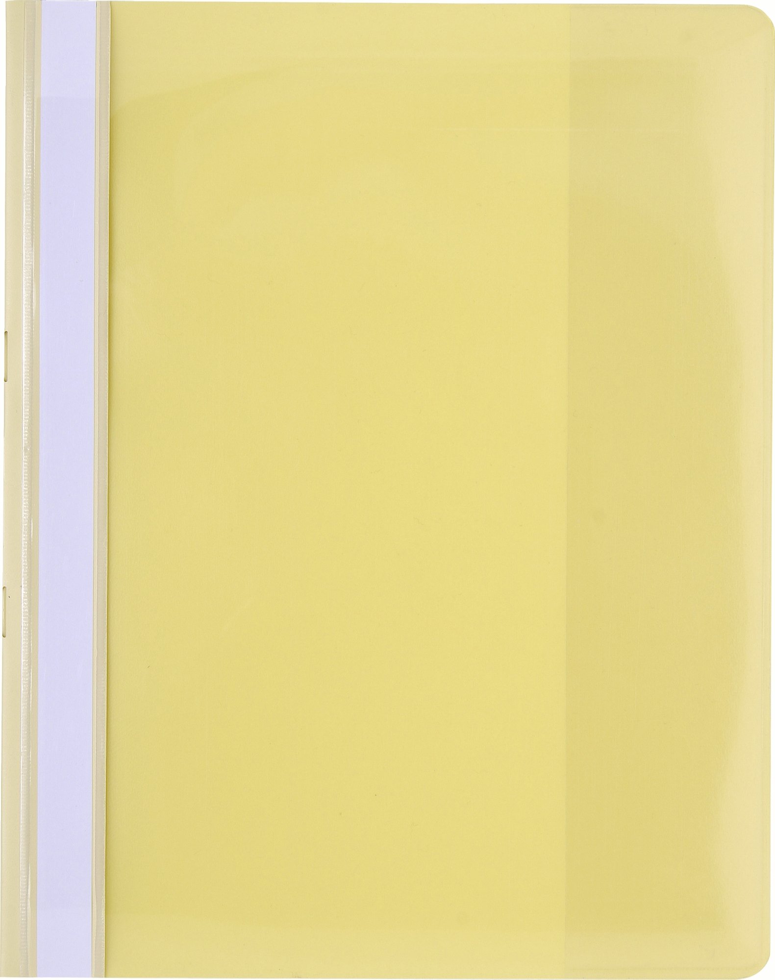 Exacompta - Ref. 439904B - Pack of 10 slide presentation folders - transparent PVC cover - metal slide - can bind A4 maxi perforated documents - yellow color — image 1