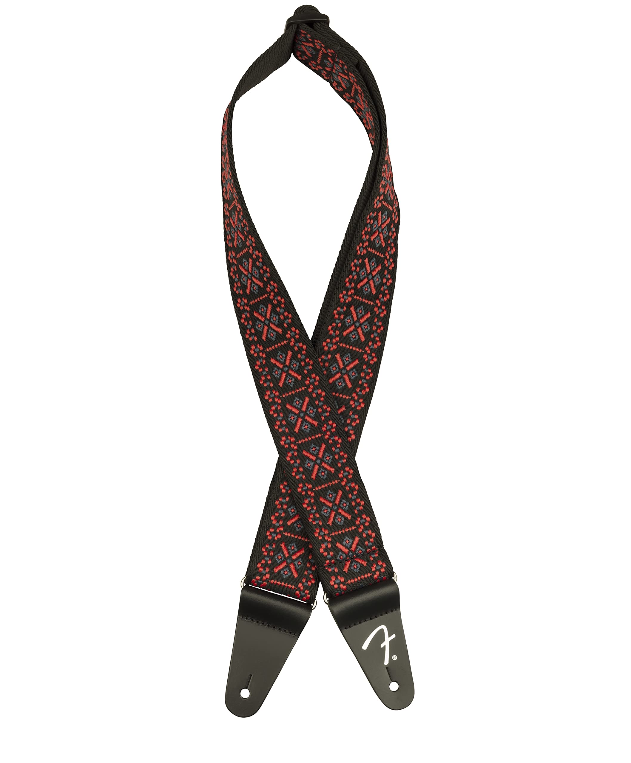 Fender Pasadena Woven Guitar Strap - LATTICE RED