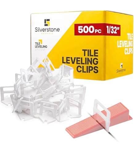 FUNSUEI 800-Piece 1/32 Inch Tile Leveling Spacer Clips – 1mm Grout Joint, Lippage-Free System For Ceramic, Tile & Stone Installation