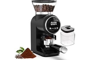 OLLYGRIN Coffee Beans Grinder Electric, Conical Burr Coffee Grinder with 30 Grind Settings, Touchscreen Burr Mill Grinder for Home Use with 2-12 Cups