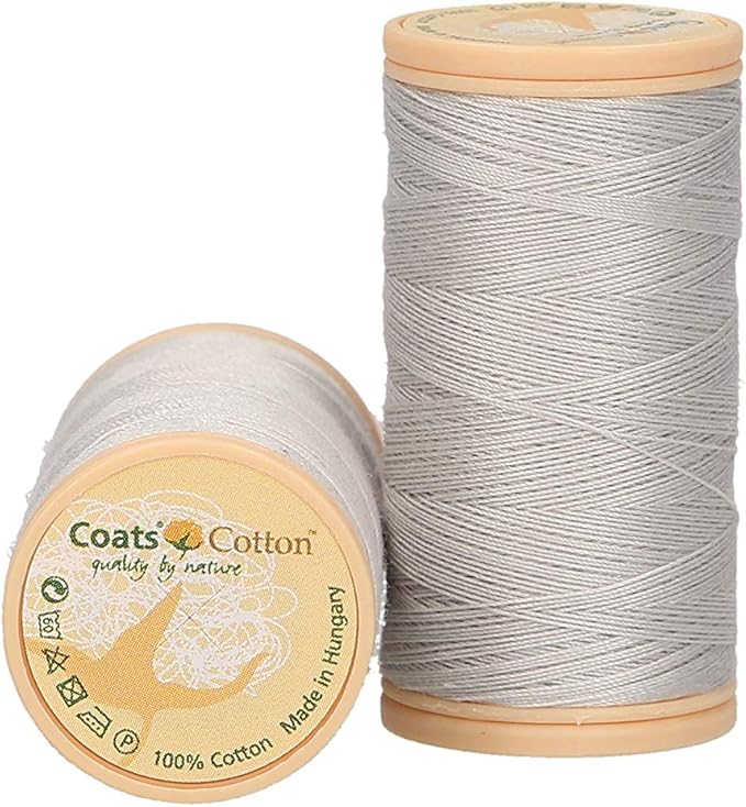 MEZ Cotton 50 Sewing Thread, 100 Cotton, 100m, Cotton, 02115 Weiß
