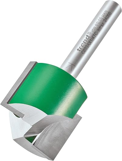 Trend CraftPro Straight Two Flute Router Cutter Bit 1/4 Inch Shank