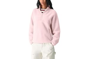 Aimiray Fleece Pullover Women Long Sleeve Half Zip Sherpa Jacket Warm Trendy Teddy Fall Sweatshirts with Side Pockets