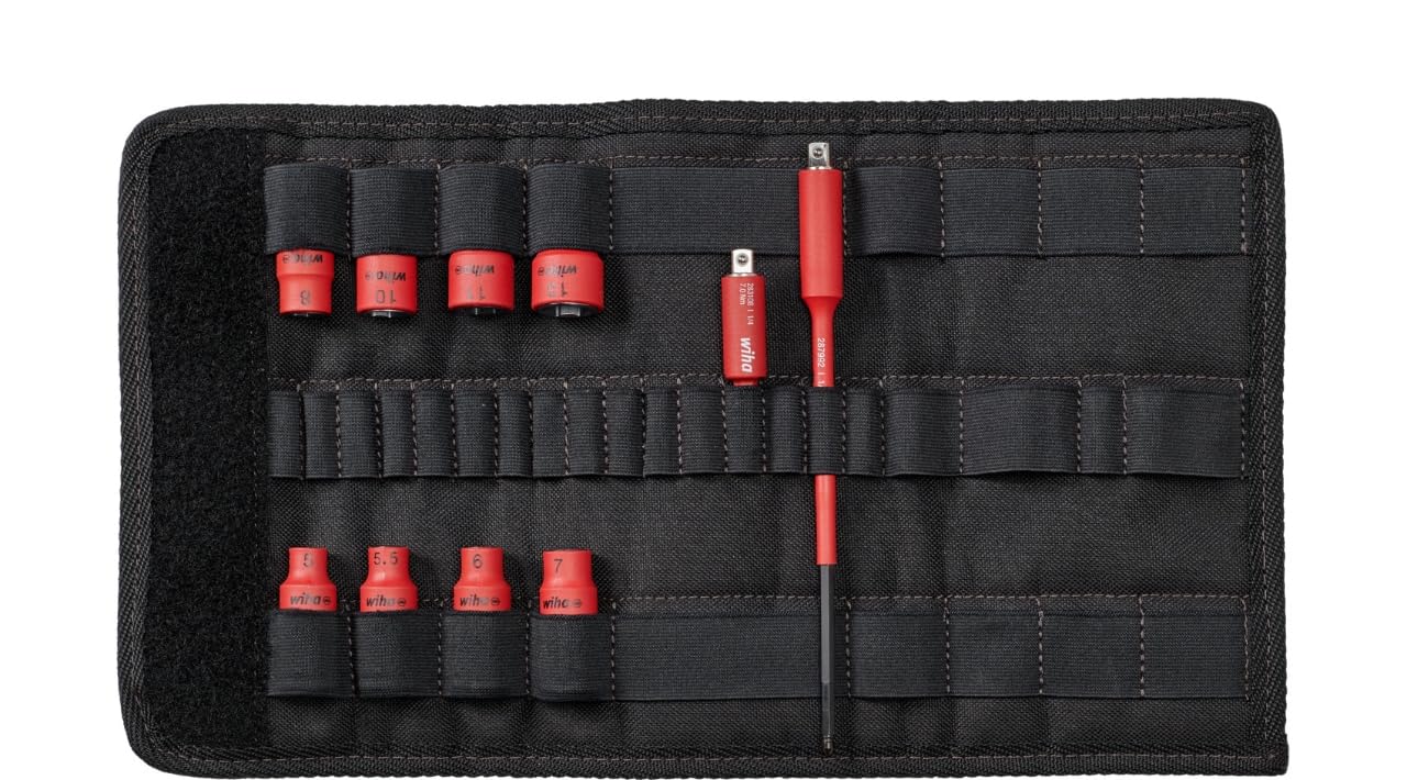 Wiha 7209NK-2003 slimTorque 1/4" Set, Red, 10 TLG, (43466)