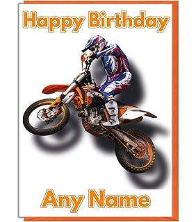 Motocross Birthday Card Cerel