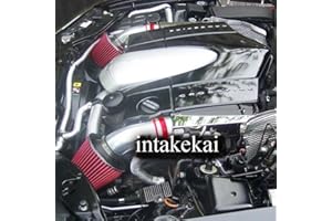 INTAKE KAI DUAL/TWIN AIR INTAKE KIT FIT 2004-2008 CHRYSLER CROSSFIRE 3.2 3.2L ENGINE (RED)