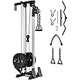 Goimu Wall Mount Cable Station, WM1 Cable Crossover Machine with 18 Positions, High and Low Cable Crossover Machine with Removable Footplate for Garage Home Gym