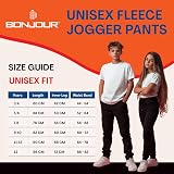 Bonjour Kids Jog Pants Fleece Lined Black 3-13 Years Elastic Waistband view 6