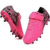 Skerxut Soccer Cleats, Kids Firm Ground Football Shoes, Boys Girls Athletic Outdoor