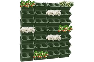 HM&DX Vertical Wall Planter,Stacking Planters for Outdoor Plants,Garden Self Watering Wall-Mounted Planter,Indoor Outdoor Living Wall Planter Hanging Planter,Plant Flower Pot Holder Green Herb Wall Decor
