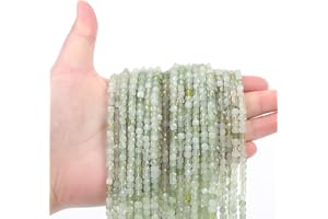 WTIAN New Jade Natural Gemstone Square Cube Stone Beads,Spacer Loose Beads for Jewelry Making Bracelet Necklace Earrings,80-90Pcs(4mm)