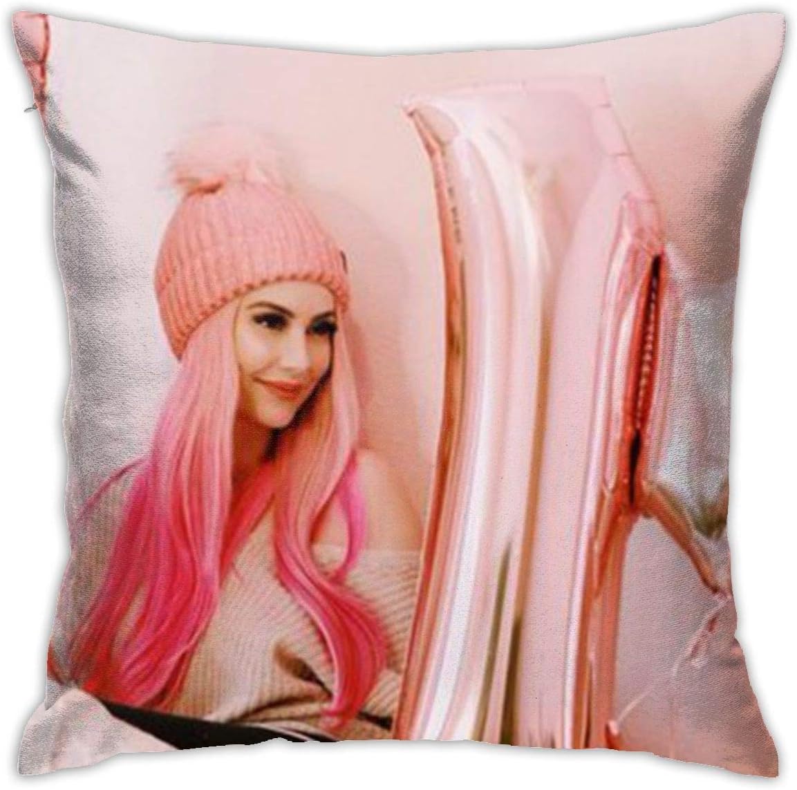 Leah Ashe- Polyester Plush Comfy Animated Square Pillow Case (18x18)