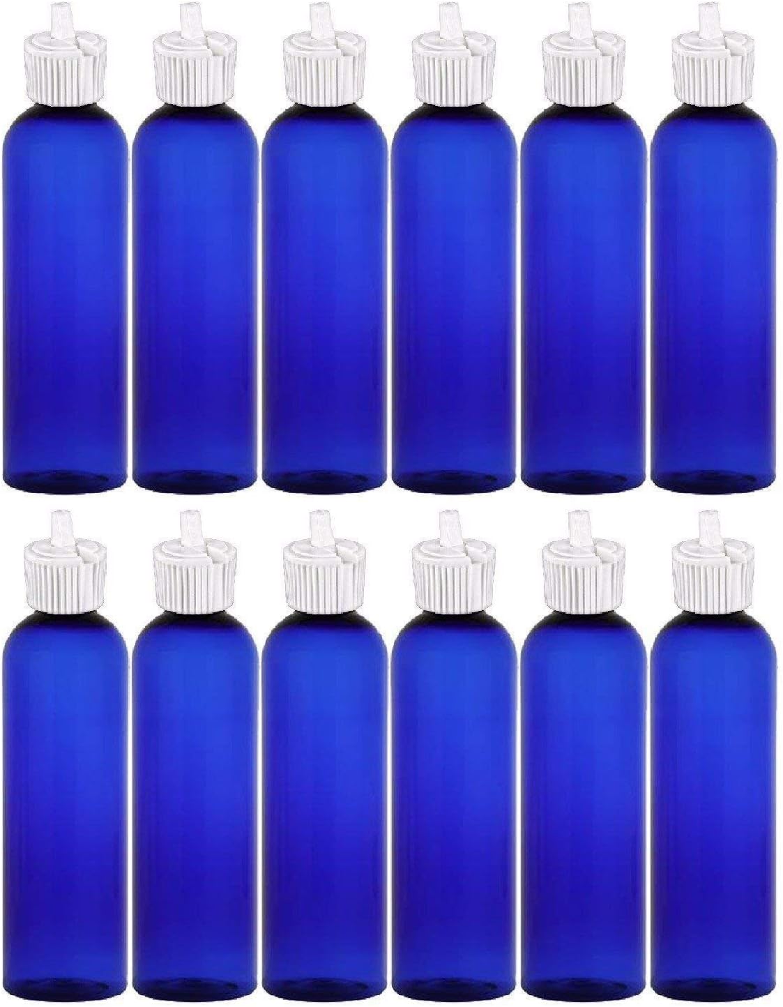 MoYo Natural Labs4 oz Squirt Bottles, Squeezable Empty Travel Containers, BPA Free PET Plastic for Essential Oils and Liquids, Toiletry/Cosmetic Bottles (Pack of 12, Blue)
