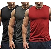 COOFANDY Men's 3 Pack Workout Tank Tops Gym Muscle Tee Bodybuilding Fitness Sleeveless T Shirts