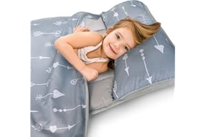 Biloban Toddler Nap Mat with Pillow and Blanket, Kids Nap Mats for Daycare, Children's Sleeping Bag Fleece 50 x 21 x 1.5 Supe