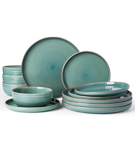 Amazon.com: Famiware Meteor 12-Piece Stoneware Dinnerware Set