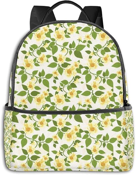 yellow backpack with side pockets