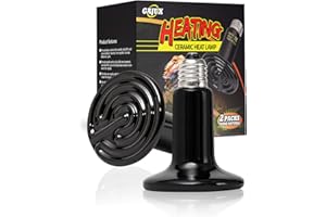 GAJUX Ceramic Heat Emitter 2 Pack, 100W Reptile Heat Lamp Bulbs, Terrarium Heat Lamp for Amphibian, Pet Brooder Coop, Lizards