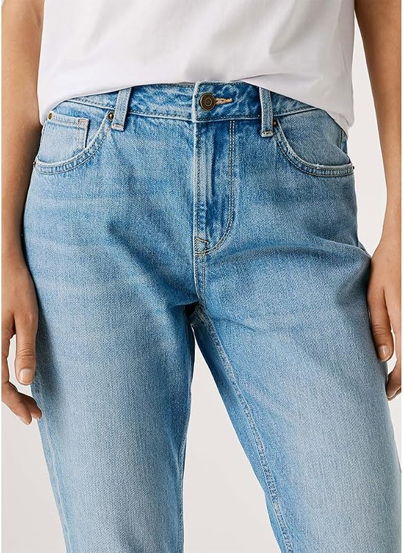 Tapered Jeans HW Violet, Blu (Denim-2vc), 31 W/30 L Donna