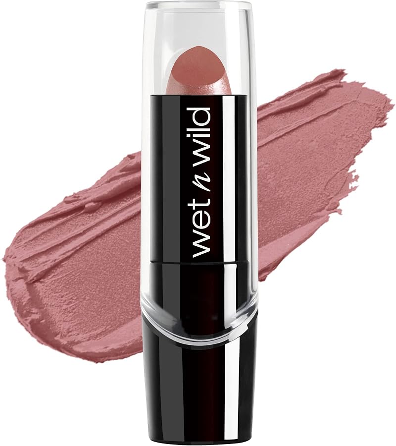 Wet n Wild Silk Finish Lipstick Dark Pink Frost Hydrating Color Vitamins A E