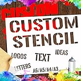 Custom Stencil for Spray Painting, Make Your Own Stencils, Personalized Stencils with Logo/Text, Multi-Use Letter Stencil for Wood Metal Paper Fabric Ceramic Plastic