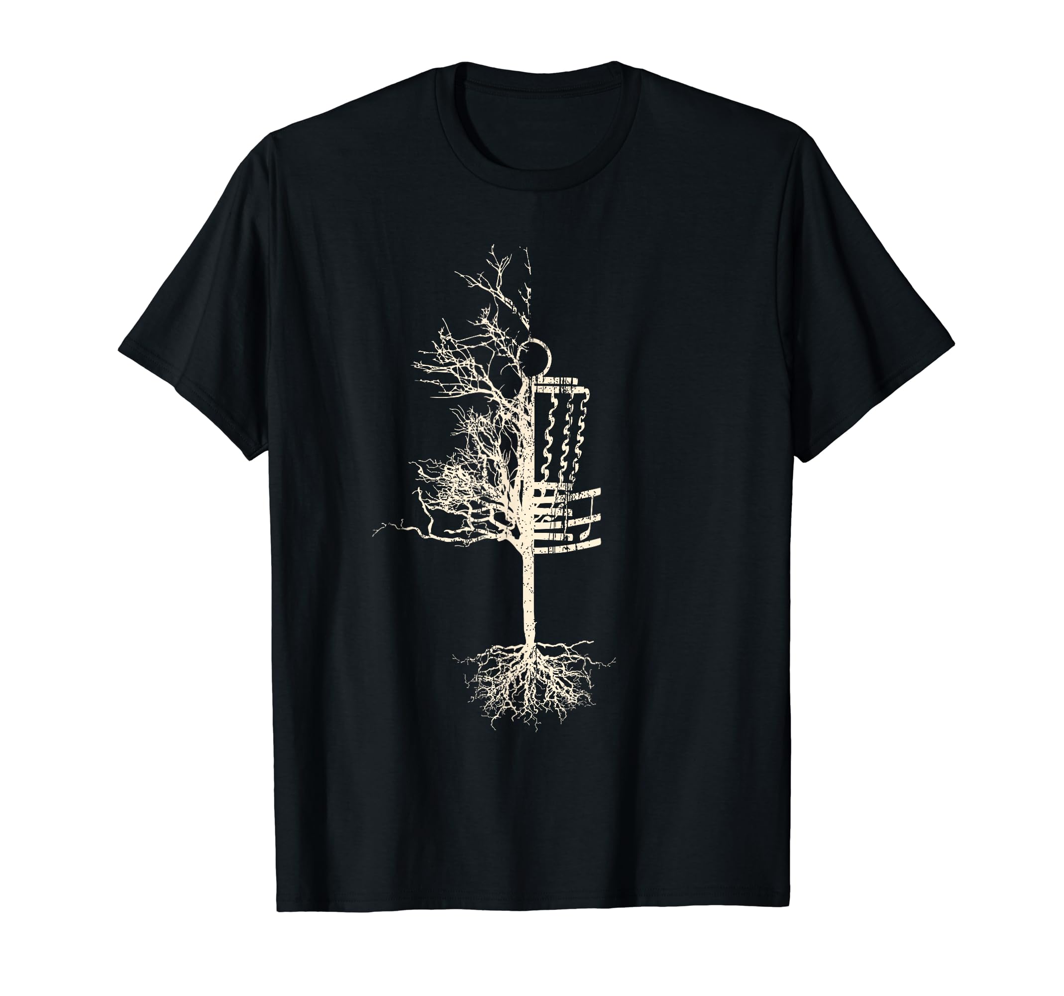 Disc Golf Frisbee Basket Tree Funny Vintage Retro Sport T-Shirt