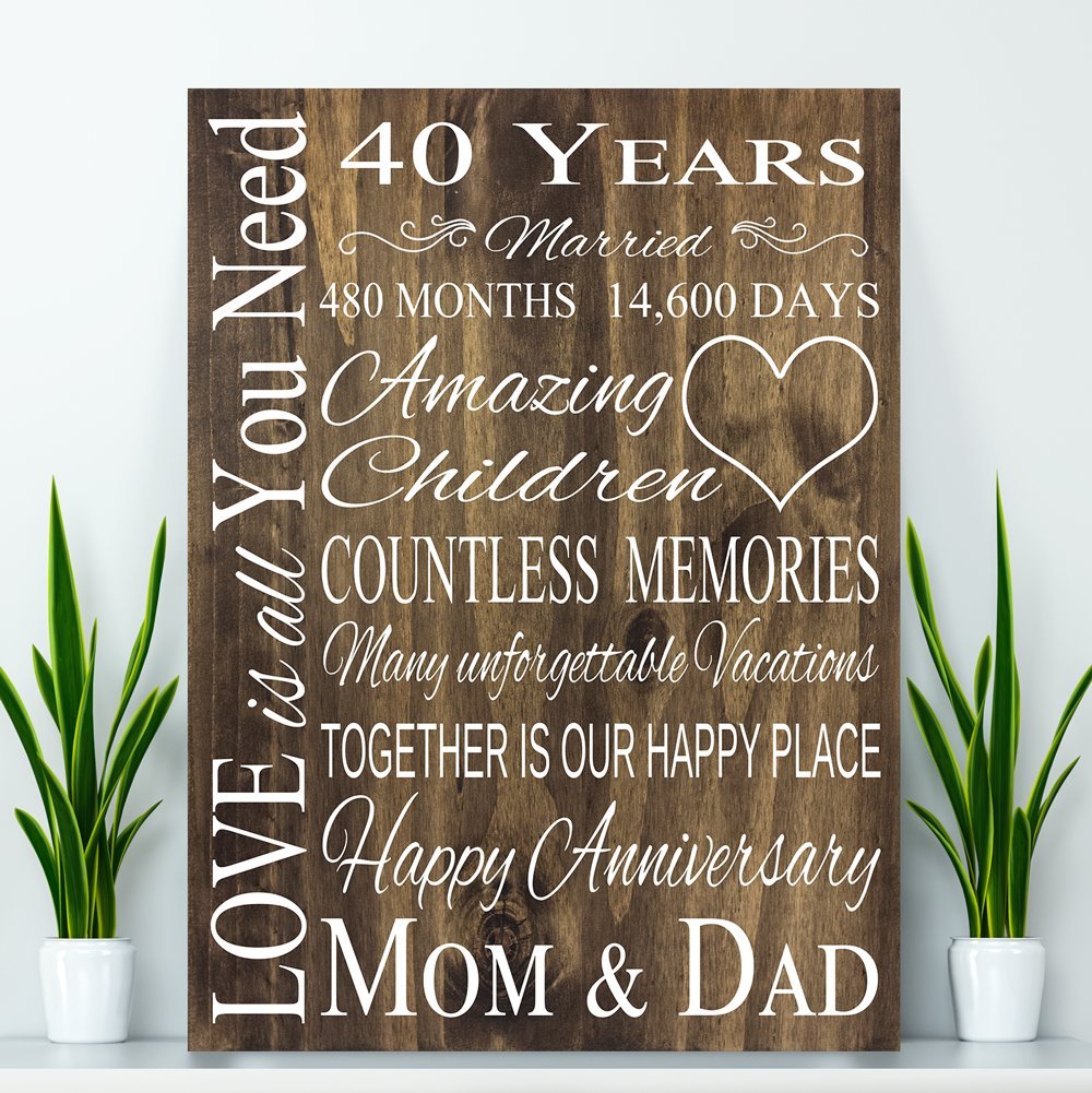 ruby anniversary gift for parents