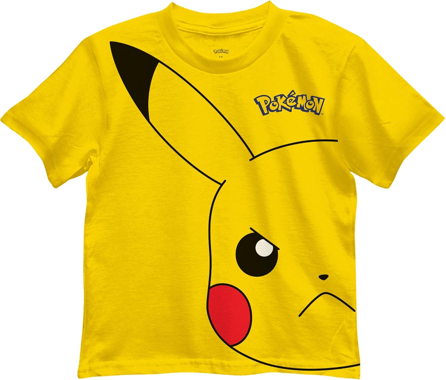 Pokemon Pikachu Big Boys Graphic T Shirt (1012, Yellow)