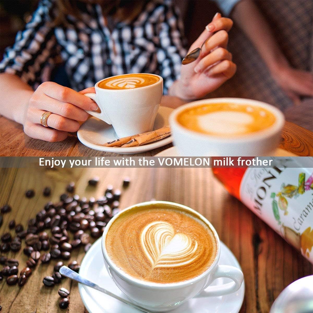 Milk Frother Handheld, Battery Operated Travel Coffee Frother Milk Foamer Drink Mixer with 2 Stainless Steel Whisks for Hot Chocolate, Batteries Included, Silver: Arts, Crafts & Sewing