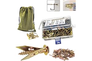 TRILNNO Self Drilling Drywall Anchors and Screws,Dry Wall Anchors Heavy Duty,Screws and Anchors Repair Tools for Wet and Drywall Fixing Picture,Furniture,Flags,Outdoor Decor (50, 1.18in)