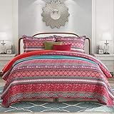 NEWLAKE Cotton Bedspread Quilt Sets-Reversible